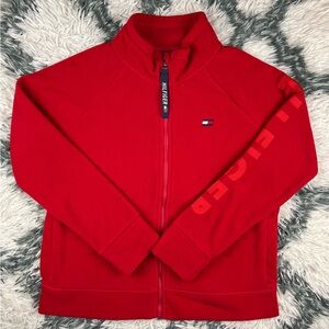 Tommy Hilfiger Sport Women's Red Full Zip Fleece Sweater Size XL